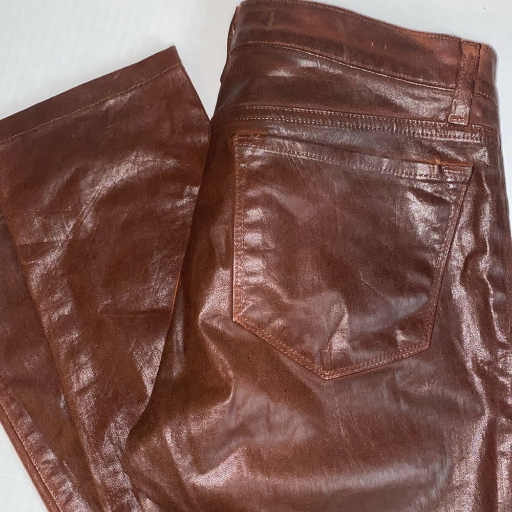 J Brand Brown Faux Leather Jeans
